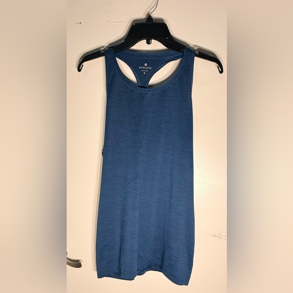 Athleta Blue Racerback Tank Top Size S